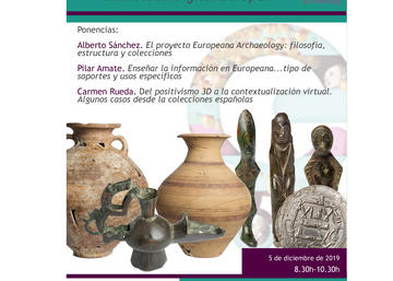 Cartel Seminario Docente Proyecto Europeana Archaeology. Biblioteca Digital Europea